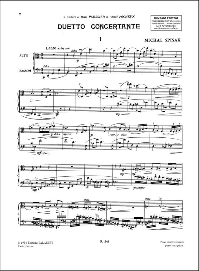Duetto Concertante Alto Et Basson